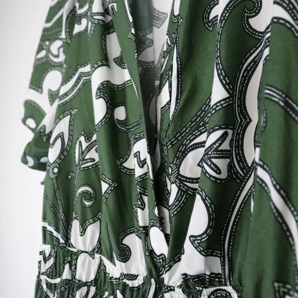 Anthropologie Somerset Maxi Dress Hunter Dark Green Paisley 1X Anthropologie Somerset Maxi Dress Hunter Dark Green Paisley 1X